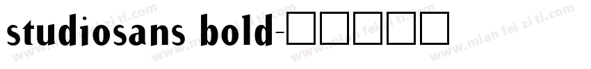 studiosans bold字体转换